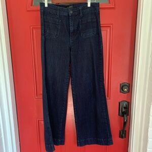 Banana Republic High-rise Wide Leg Jeans , dark rinse